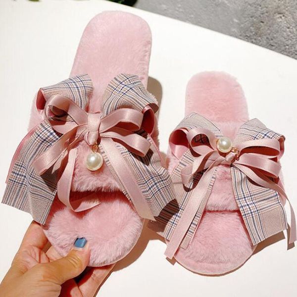 women plush home slippers butterfly-knot fur warm flat shoes slip on autumn winter indoor furry ladies slides xx547, Black
women plush home slippers butterfly-knot fur warm flat shoes slip on autumn winter indoor furry ladies slides xx547, Black
