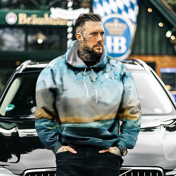 men's hoodies & sweatshirts street hat collar sports brand hoodie retro art colorful 3d printing hip-hop sportswear fashionable rainbow, Black
men's hoodies & sweatshirts street hat collar sports brand hoodie retro art colorful 3d printing hip-hop sportswear fashionable rainbow, Black