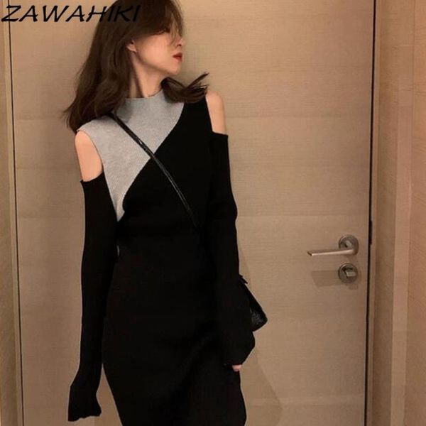 casual dresses zawahiki women's clothes high waist slim off-shoulder long sleeve patchwork o neck bag hip dress autumn black, Black;gray
casual dresses zawahiki women's clothes high waist slim off-shoulder long sleeve patchwork o neck bag hip dress autumn black, Black;gray