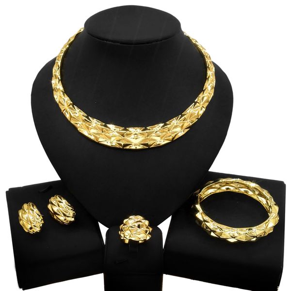 yulaili exquisite gold plated simple style necklace set daily inexpensive women's bracelet earring ring wholesale jewelry sets hv210804, Black
yulaili exquisite gold plated simple style necklace set daily inexpensive women's bracelet earring ring wholesale jewelry sets hv210804, Black