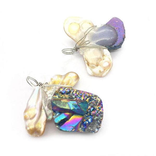 charms 1pcs natural stone pearl pendant irregular shaped inlaid jewelry diy making necklace bracelet accessories supplies charm crafts, Bronze;silver
charms 1pcs natural stone pearl pendant irregular shaped inlaid jewelry diy making necklace bracelet accessories supplies charm crafts, Bronze;silver