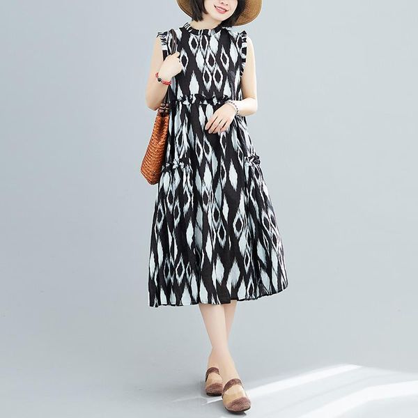 print women dress summer sleeveless loose dresses orange black squares 9813 casual, Black;gray
print women dress summer sleeveless loose dresses orange black squares 9813 casual, Black;gray