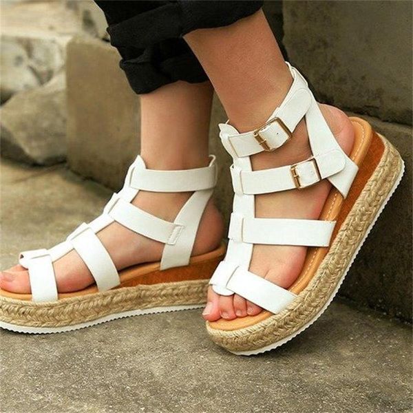 woven open toe platform sandals women ankle buckle muffins slippers cut-out straw gladiator sandalias mujer2021 espadrilles, Black
woven open toe platform sandals women ankle buckle muffins slippers cut-out straw gladiator sandalias mujer2021 espadrilles, Black