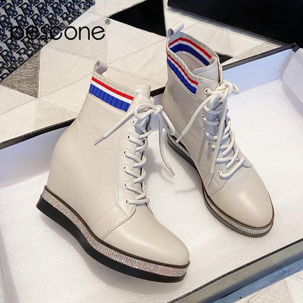 boots bescone mid-calf woman inner height increasing flat thick bottom round toe ladies knitting lace up women shoes bo719, Black
boots bescone mid-calf woman inner height increasing flat thick bottom round toe ladies knitting lace up women shoes bo719, Black