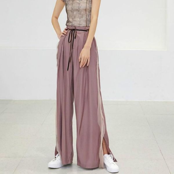 summer sashes long wide leg pants for women casual high waist 2021 fashion loose contrast color trousers femme women's & capris, Black;white
summer sashes long wide leg pants for women casual high waist 2021 fashion loose contrast color trousers femme women's & capris, Black;white