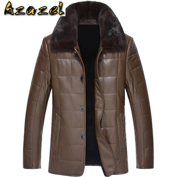 men's leather & faux autumn winter mens jacket genuine sheepskin coat real wool fur lining jackets mink collar ml-123605, Black
men's leather & faux autumn winter mens jacket genuine sheepskin coat real wool fur lining jackets mink collar ml-123605, Black