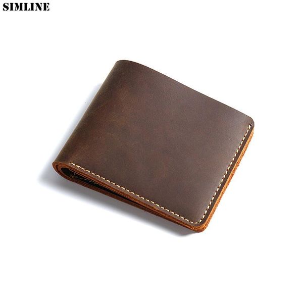 genuine leather wallet for men vintage crazy horse handmade short bifold men's wallets purse card holder, Red;black
genuine leather wallet for men vintage crazy horse handmade short bifold men's wallets purse card holder, Red;black