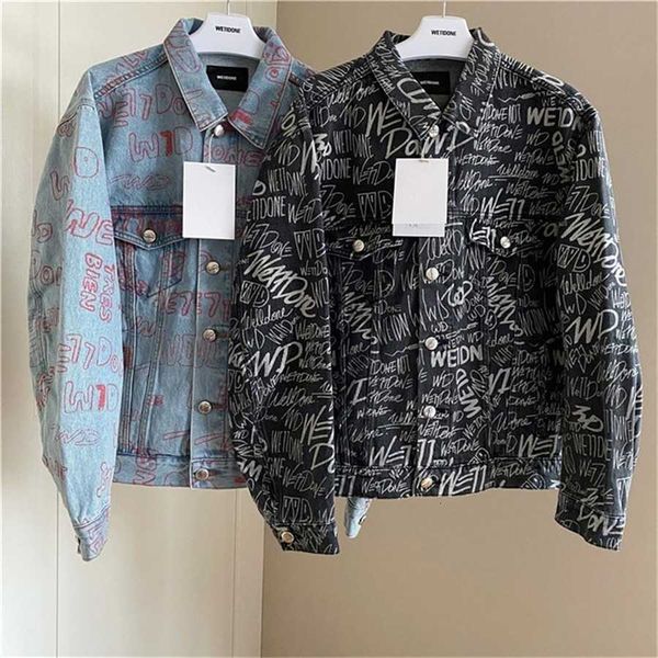 men's jackets quality we11done thin denim male jacket complete woman print graffiti letter welldone jean jackets, Black;brown
men's jackets quality we11done thin denim male jacket complete woman print graffiti letter welldone jean jackets, Black;brown