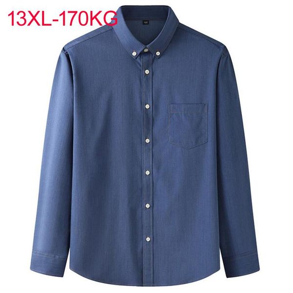 men's casual shirts autumn plus large size 13xl 7xl 6xl 4xl mens business long sleeved shirt classic imitation denim male dress blue, White;black
men's casual shirts autumn plus large size 13xl 7xl 6xl 4xl mens business long sleeved shirt classic imitation denim male dress blue, White;black