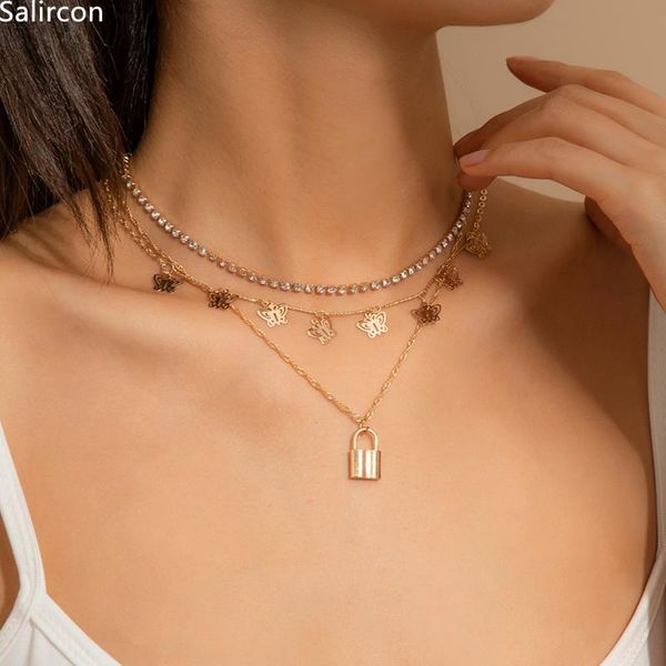 pendant necklaces 2021 fashion aesthetic indie butterfly necklace for women luxury tennis chain choker lock collier jewelry, Silver
pendant necklaces 2021 fashion aesthetic indie butterfly necklace for women luxury tennis chain choker lock collier jewelry, Silver