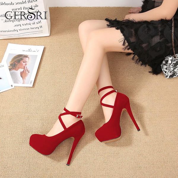 gersri fashion platform women pumps concise solid high heels 14cm wedding shoes women's buckle strap party big size dress, Black
gersri fashion platform women pumps concise solid high heels 14cm wedding shoes women's buckle strap party big size dress, Black