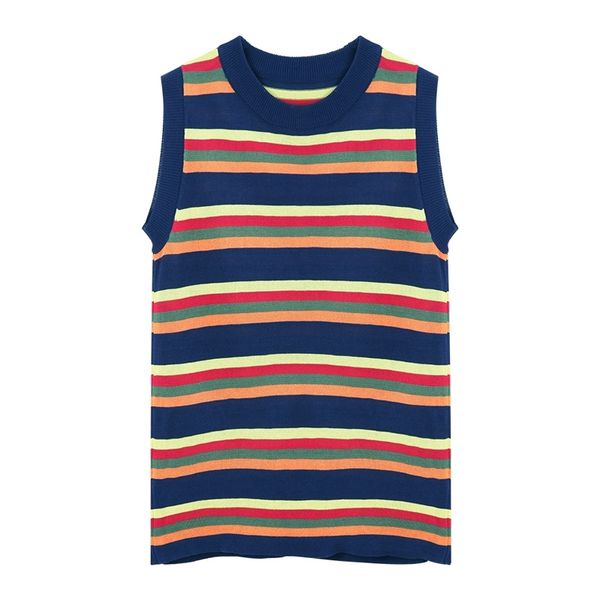 blue colorful striped sleeveless sarafan tank o neck knitted b0128 210514, White
blue colorful striped sleeveless sarafan tank o neck knitted b0128 210514, White