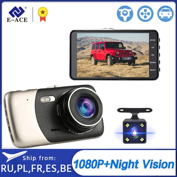 e-ace b07 car dvr 4.0 inch dashcam fhd 1080p dash cam video recorder with rear view camera night vision auto registrator dvrs 
e-ace b07 car dvr 4.0 inch dashcam fhd 1080p dash cam video recorder with rear view camera night vision auto registrator dvrs
