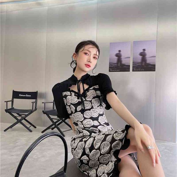 casual dresses vintage rose floral short sleeve ruffle frill summer a line knee length ladies bodycon cheongsam 5d5b, Black;gray
casual dresses vintage rose floral short sleeve ruffle frill summer a line knee length ladies bodycon cheongsam 5d5b, Black;gray