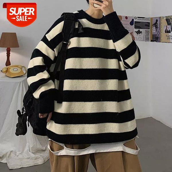 2020 winter men's loose stripe printing pullover round neck coats long sleeves cashmere sweaters casual 8-color wool knitting #7k7t, White;black
2020 winter men's loose stripe printing pullover round neck coats long sleeves cashmere sweaters casual 8-color wool knitting #7k7t, White;black