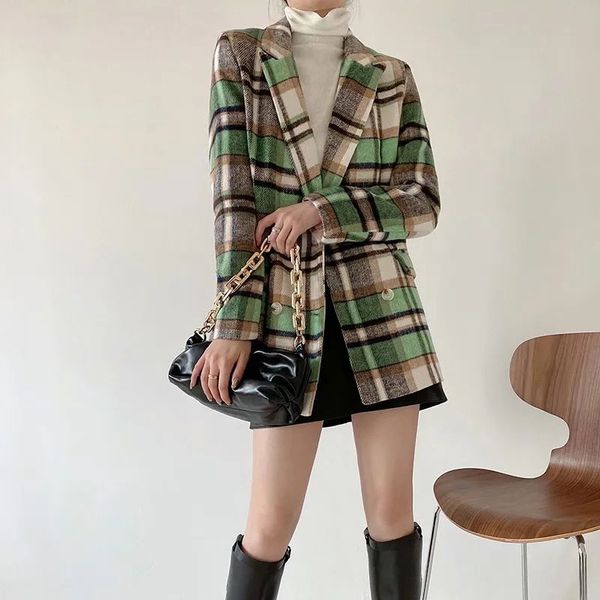 women's suits & blazers xitimeao jaqueta feminina casual, blazer para escritório com bolsos, xadrez, casaco, grosso, botões y17s, White;black
women's suits & blazers xitimeao jaqueta feminina casual, blazer para escritório com bolsos, xadrez, casaco, grosso, botões y17s, White;black