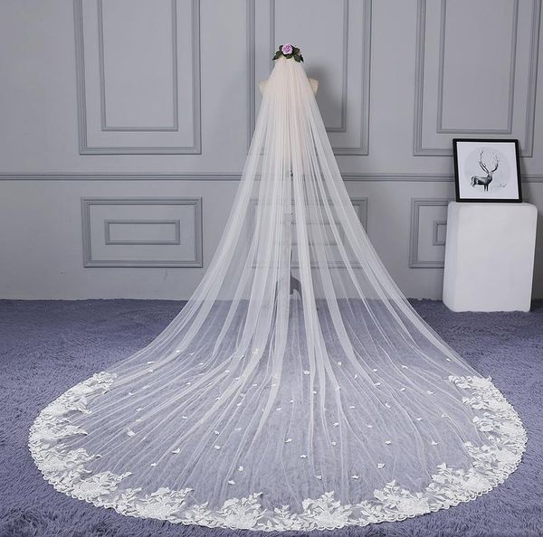 bridal veils u-swear arrival appliqued white soft flora women wedding one layer cathedral veil for dress, Black
bridal veils u-swear arrival appliqued white soft flora women wedding one layer cathedral veil for dress, Black
