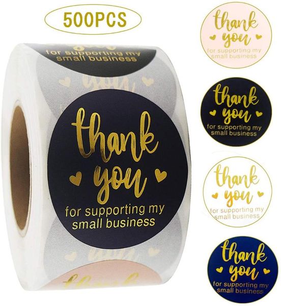 gift wrap thank you waterproof sticker roll 500pcs 4 designs for supporting my small business gold foil sealing label scrapbooking
gift wrap thank you waterproof sticker roll 500pcs 4 designs for supporting my small business gold foil sealing label scrapbooking
