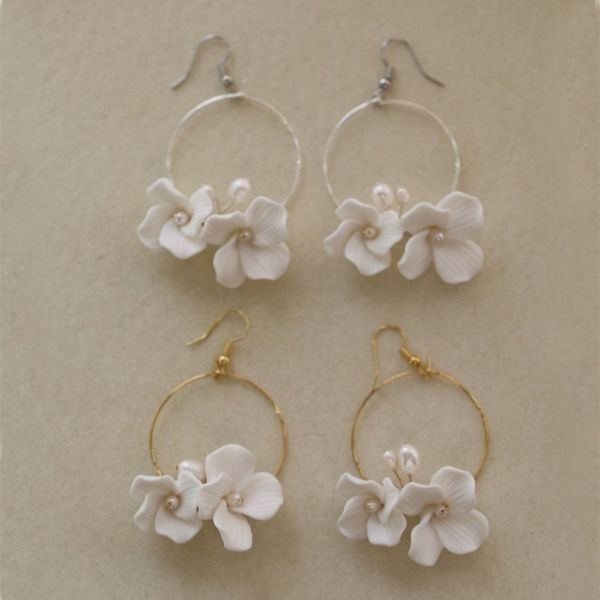 slbridal ins style sparkling crystal rhinestones porcelain flower freshwater pearls bridal wedding earring women girls earrings, Bronze;silver
slbridal ins style sparkling crystal rhinestones porcelain flower freshwater pearls bridal wedding earring women girls earrings, Bronze;silver