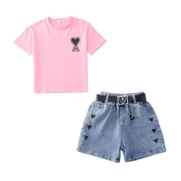 clothing sets pure color love t-shirt+denim shorts 2pcs girls for summer suits 2021 fashion trendy, White
clothing sets pure color love t-shirt+denim shorts 2pcs girls for summer suits 2021 fashion trendy, White