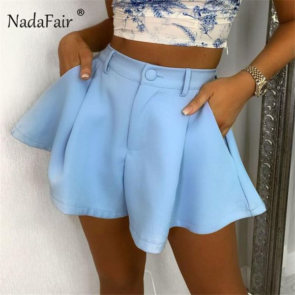 women's shorts nadafair summer women with pockets 2021 high waist elegant fashion wide leg casual, White;black
women's shorts nadafair summer women with pockets 2021 high waist elegant fashion wide leg casual, White;black
