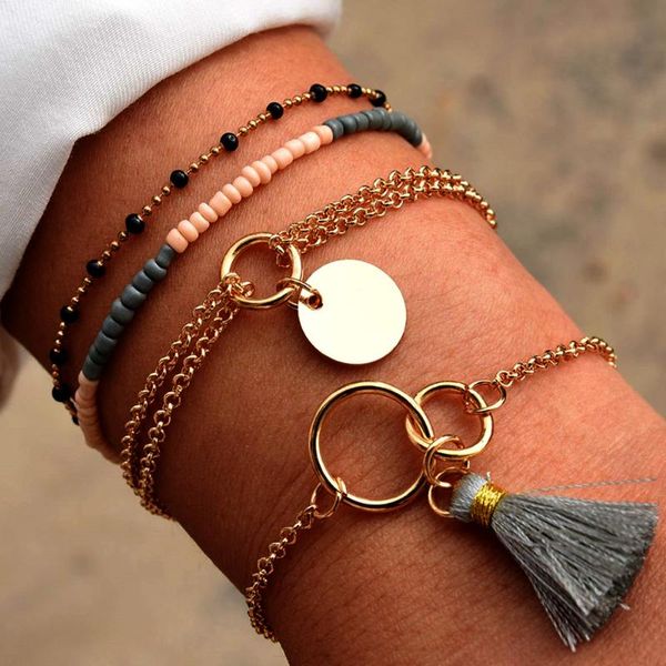 charm bracelets s2277 fashion jewelry vintage chain bracelet set geometric circle tassel beaded 4pcs/set, Golden;silver
charm bracelets s2277 fashion jewelry vintage chain bracelet set geometric circle tassel beaded 4pcs/set, Golden;silver