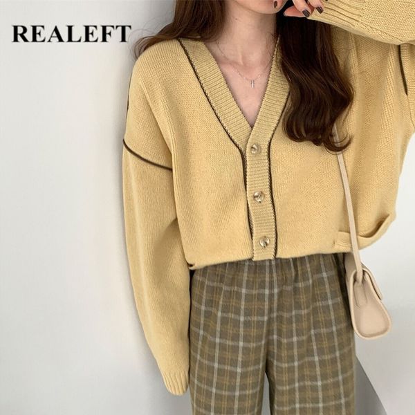 autumn winter cardigans women's sweaters fashionable v-neck single breasted ladies knitwears loose sweater 210428, White
autumn winter cardigans women's sweaters fashionable v-neck single breasted ladies knitwears loose sweater 210428, White