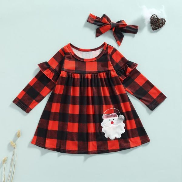 girl's dresses 2pcs kids christmas outfit santa patch plaid o-neck long sleeves loose dress + hairband for girls 1-6 years baby girl cl, Red;yellow
girl's dresses 2pcs kids christmas outfit santa patch plaid o-neck long sleeves loose dress + hairband for girls 1-6 years baby girl cl, Red;yellow