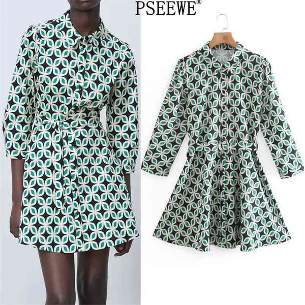 spring dress green printed short es women casual tied belt button up woman es vintage shirt 210519, Black;gray
spring dress green printed short es women casual tied belt button up woman es vintage shirt 210519, Black;gray