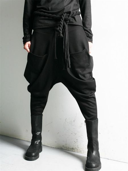 men's pants men harlan hanging crotch spring and autumn dark fashion personality hip hop casual large size small foot, Black
men's pants men harlan hanging crotch spring and autumn dark fashion personality hip hop casual large size small foot, Black