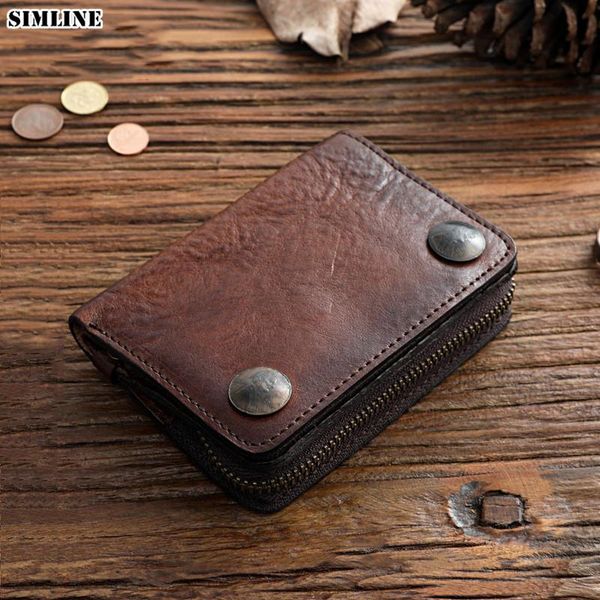 wallets simline genuine leather wallet men luxury men's vintage handmade short bifold purse with zipper coin pocket card holder, Red;black
wallets simline genuine leather wallet men luxury men's vintage handmade short bifold purse with zipper coin pocket card holder, Red;black