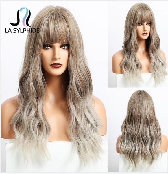 la sylphide synthetic wig long deep wave root brown gray ombre light hair wigs with bangs for woman heat resistant1, Black
la sylphide synthetic wig long deep wave root brown gray ombre light hair wigs with bangs for woman heat resistant1, Black