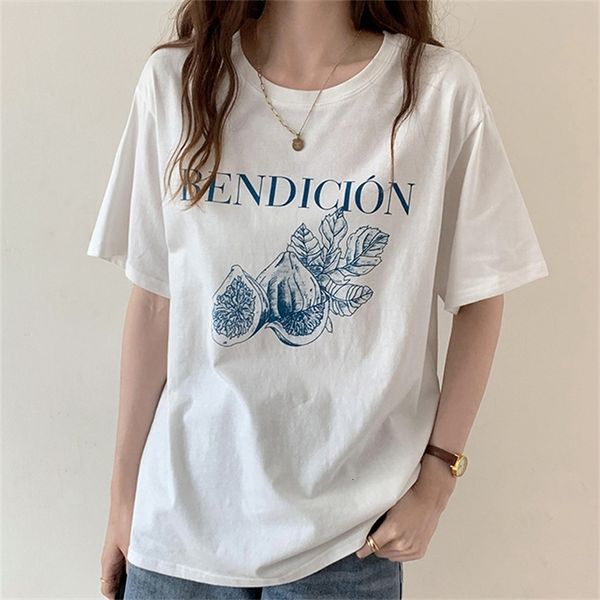 women's t-shirt letter prom short sleeves loose all match casual femme printed outwear new minimalist basic plus size t-shirts, White
women's t-shirt letter prom short sleeves loose all match casual femme printed outwear new minimalist basic plus size t-shirts, White