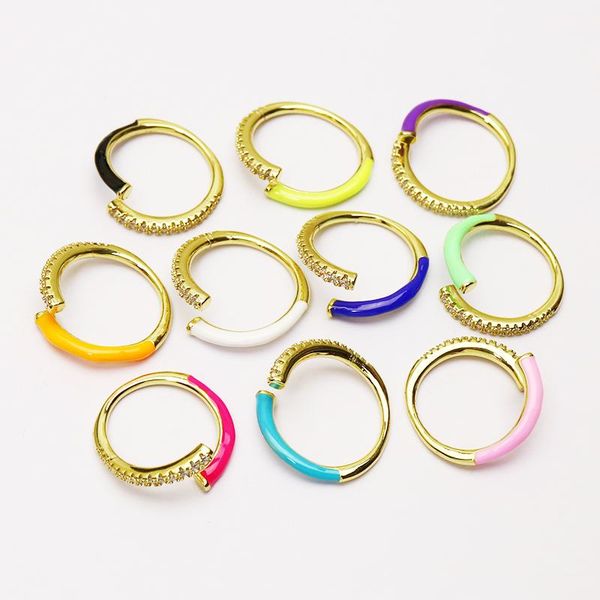 piece open enamel colorful zirconia rings fashion jewelry gift for women cluster, Golden;silver
piece open enamel colorful zirconia rings fashion jewelry gift for women cluster, Golden;silver