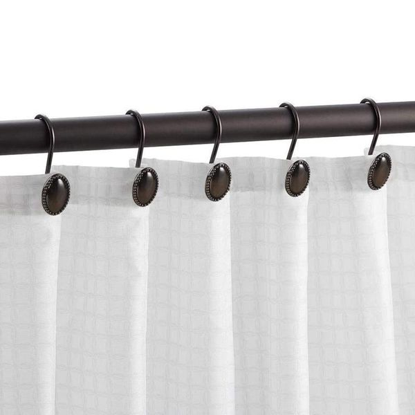 12pcs metal shower curtain hooks oil-rubbed bronze rustproof decorative rings for bathroom & rails
12pcs metal shower curtain hooks oil-rubbed bronze rustproof decorative rings for bathroom & rails