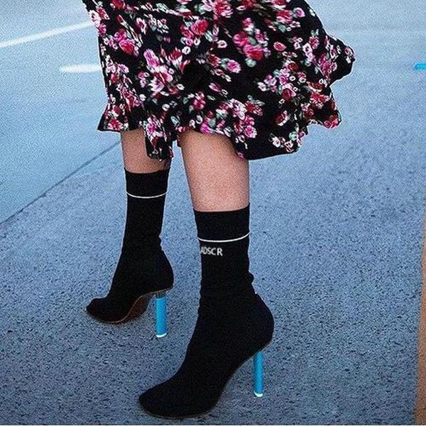 boots spring 2021 stretch lighter heel high heels mid-tube short fashion knitted woolen socks women's shoes, Black
boots spring 2021 stretch lighter heel high heels mid-tube short fashion knitted woolen socks women's shoes, Black