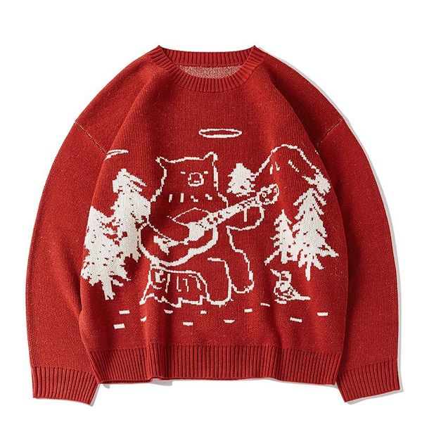 men's sweaters cartoon teddy bear pattern men christmas sweater streetwear pullovers 2021 autumn man women harajuku hip hop pullover, White;black
men's sweaters cartoon teddy bear pattern men christmas sweater streetwear pullovers 2021 autumn man women harajuku hip hop pullover, White;black