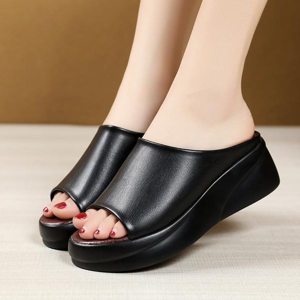 slippers thick bottom casual beach slides shoes peep toe wedges women 2021 summer soft pu leather platform sandals woman, Black
slippers thick bottom casual beach slides shoes peep toe wedges women 2021 summer soft pu leather platform sandals woman, Black
