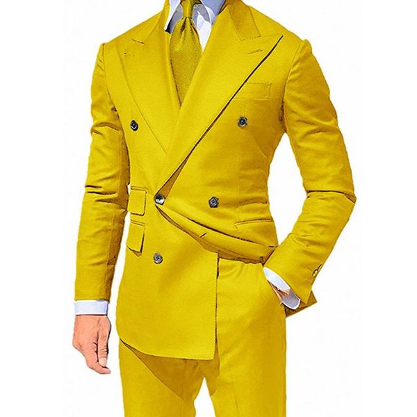 men's suits & blazers yellow double breasted slim fit for men peaked lapel custom 2 piece wedding groom tuxedos male fashion jacket wit, White;black
men's suits & blazers yellow double breasted slim fit for men peaked lapel custom 2 piece wedding groom tuxedos male fashion jacket wit, White;black