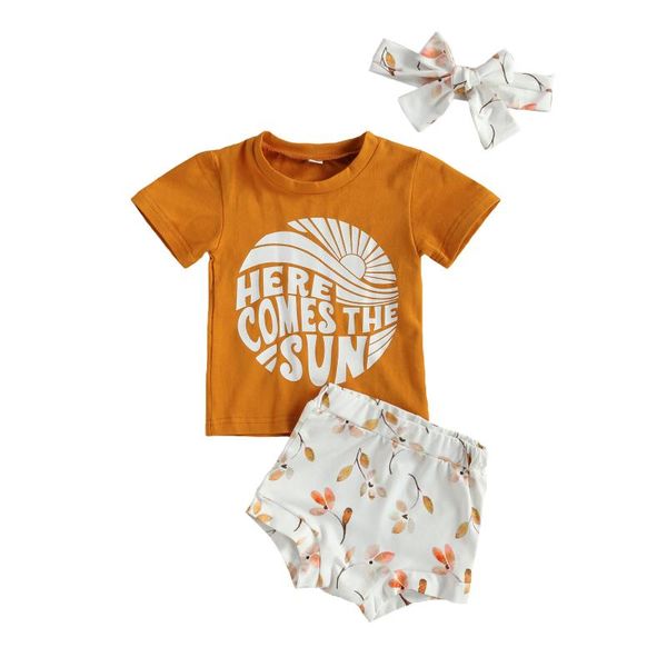 summer born baby girl boy clothes sets casual cotton 3pieces letter short sleeve t-shirts+floral shorts+headband outfits clothing, White
summer born baby girl boy clothes sets casual cotton 3pieces letter short sleeve t-shirts+floral shorts+headband outfits clothing, White