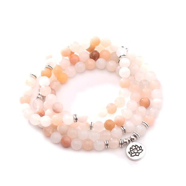 charm bracelets 108 pink natural stone shiny mala bracelet elasticity om,lotus, buddha for women yoga necklace drop, Golden;silver
charm bracelets 108 pink natural stone shiny mala bracelet elasticity om,lotus, buddha for women yoga necklace drop, Golden;silver