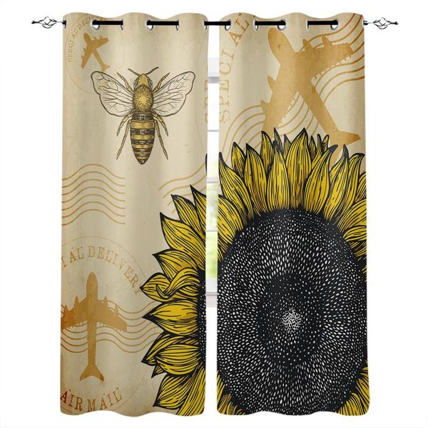 sunflower bee aircraft retro style bedroom modern window curtain for living room decoration curtains home textile drapes &
sunflower bee aircraft retro style bedroom modern window curtain for living room decoration curtains home textile drapes &