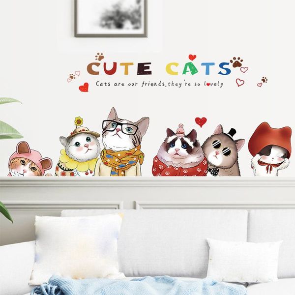 wall stickers cute cat cartoon animals for kids room baby nursery decoration home diy
wall stickers cute cat cartoon animals for kids room baby nursery decoration home diy