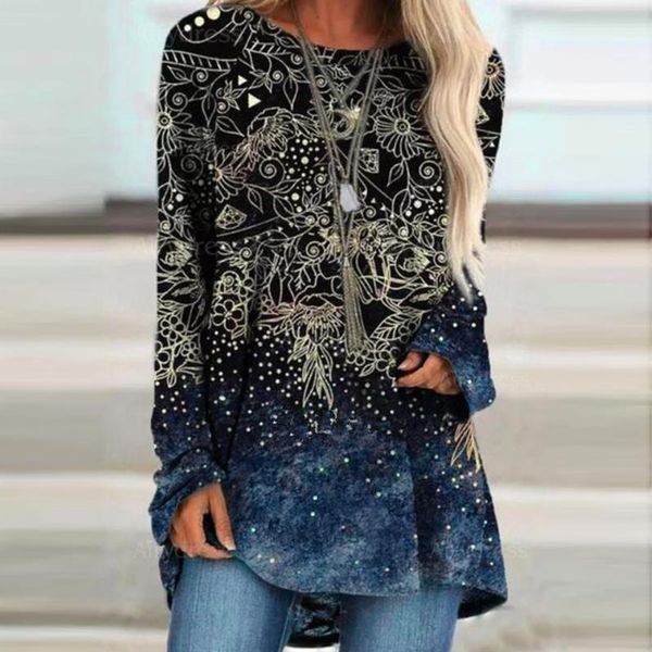 women's blouses & shirts plus size women tunic vintage print loose graphic shirt round neck long sleeve casual oversize camisas de muj, White
women's blouses & shirts plus size women tunic vintage print loose graphic shirt round neck long sleeve casual oversize camisas de muj, White