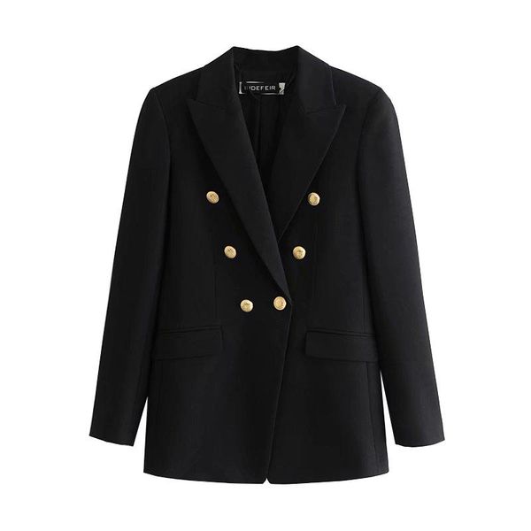 women's suits & blazers black blazer jacket women double breasted lapel fashion chic suit ladies office casual formal coat, White;black
women's suits & blazers black blazer jacket women double breasted lapel fashion chic suit ladies office casual formal coat, White;black