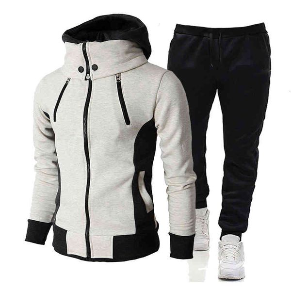 men's tracksuit casual double zipper and two piece s winter outdoor warm jogging suits stand collar ets set, Gray
men's tracksuit casual double zipper and two piece s winter outdoor warm jogging suits stand collar ets set, Gray