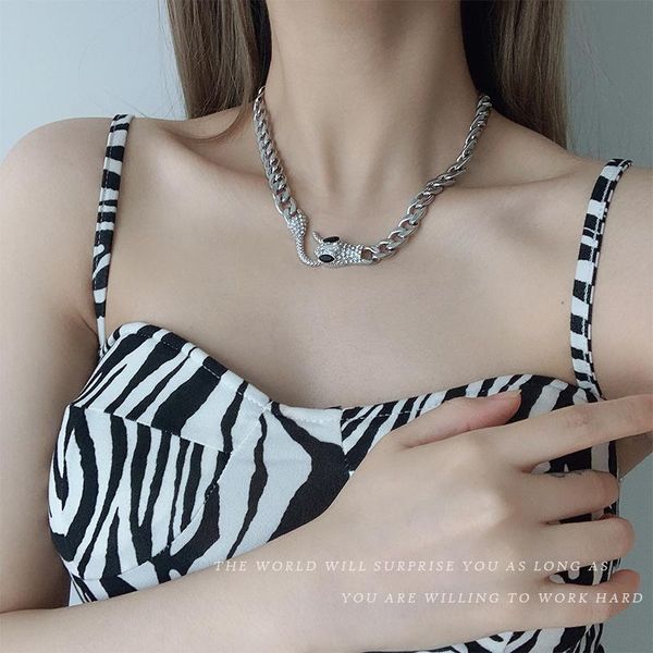 chains super flash rhinestone snake chain necklace female personality high design sense clavicle accessories for women, Silver
chains super flash rhinestone snake chain necklace female personality high design sense clavicle accessories for women, Silver
