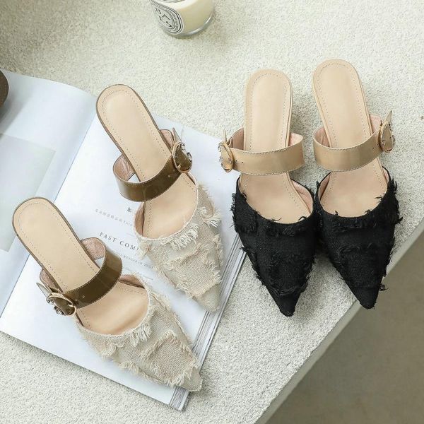 slippers kitten heel pointed toe mules shoes woman fashion lover low-heels female apricot black dress party heels women 2021
slippers kitten heel pointed toe mules shoes woman fashion lover low-heels female apricot black dress party heels women 2021