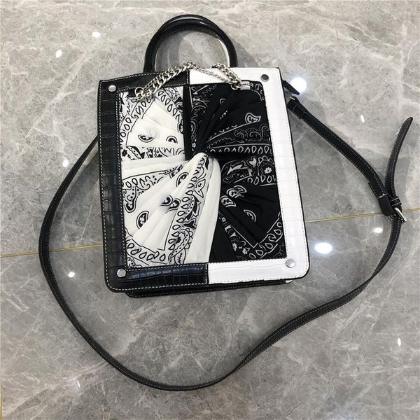 shoulder bags 21 women's bag, black and white contrast, handbag, cashew flower, scarf, large capacity, tote messenger b
shoulder bags 21 women's bag, black and white contrast, handbag, cashew flower, scarf, large capacity, tote messenger b