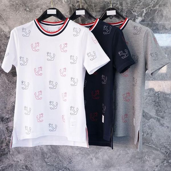 t shirt fashion tb thom brand t-shirts summer men slim short sleeve casual tshirt o-neck cotton anchor pattern men's clothing, White;black
t shirt fashion tb thom brand t-shirts summer men slim short sleeve casual tshirt o-neck cotton anchor pattern men's clothing, White;black
